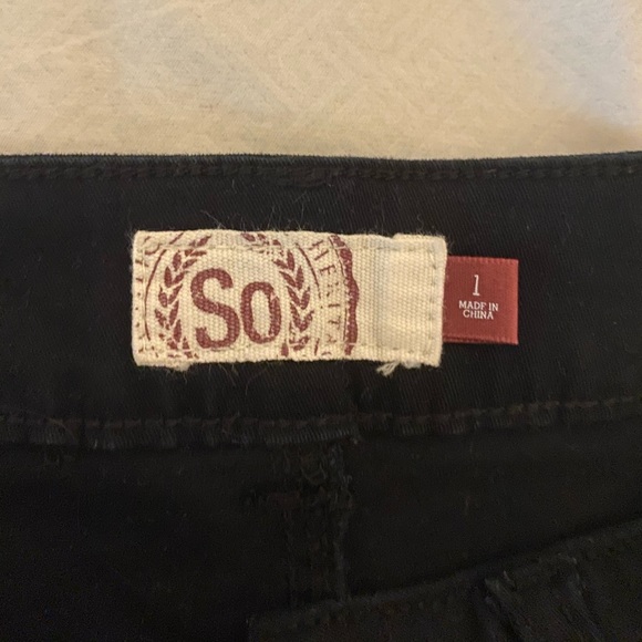 So Black Denim Shorts - Picture 3 of 3